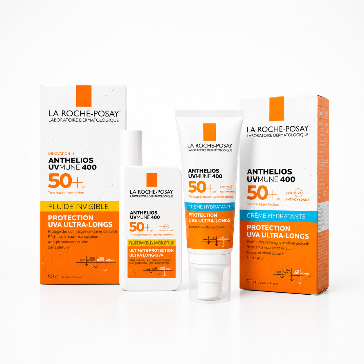 La Roche-Posay Anthelios UVMune 400 SPF50+ Set (Fluid + Cream) – Mbrojtje Ultra UVA